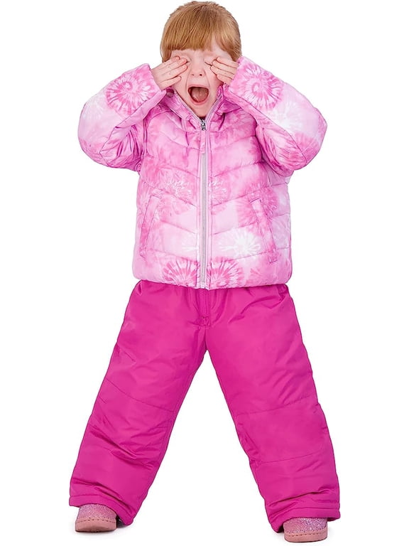 Girls' Ski Jacket and Snowbib Snowsuit Set