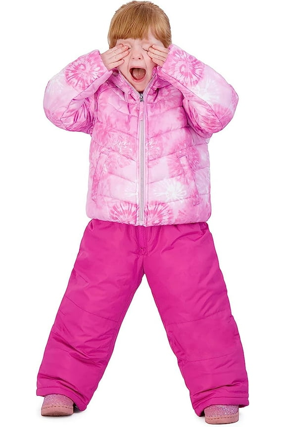 Girls' Ski Jacket and Snowbib Snowsuit Set