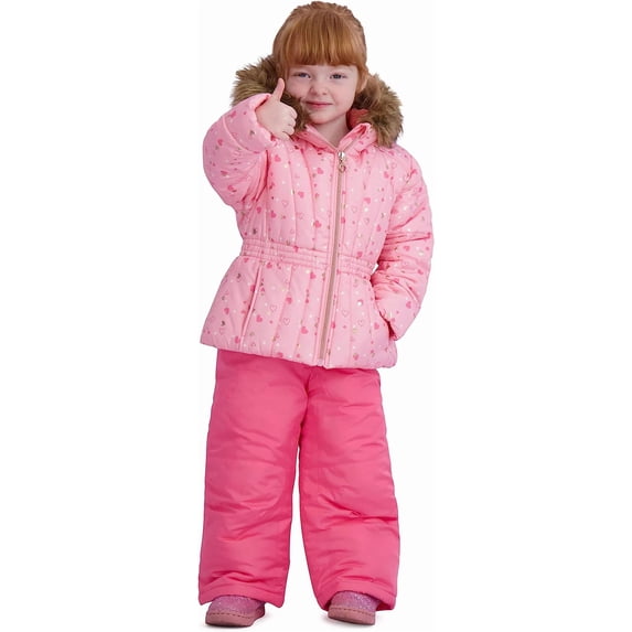 Rothschild Girls' Ski Jacket and Snowbib Snowsuit Set