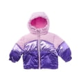 thumbnail image 1 of Rothschild Kids girls  Tri-Color Metallic Puffer Jacket, 12M, Purple, 1 of 2
