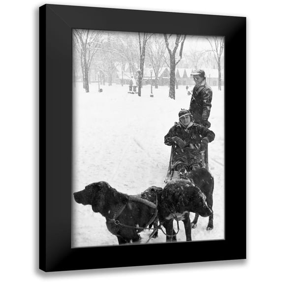 Rothstein, Arthur 11x14 Black Modern Framed Museum Art Print Titled - Snow Carnival, New Hampshire, Lancaster, 1936