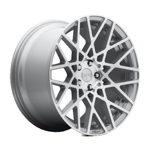 Rotiform 1PC Aluminum Rim R110 BLQ 18X8.5in Gloss Silver Machined Finish, R110188565+38