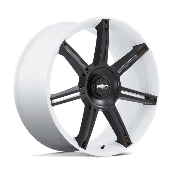 Rotiform Monoblock Forged Wheel R908 22x12 5x130 WHT M-BLK-SPK 60mm, R908221263+60