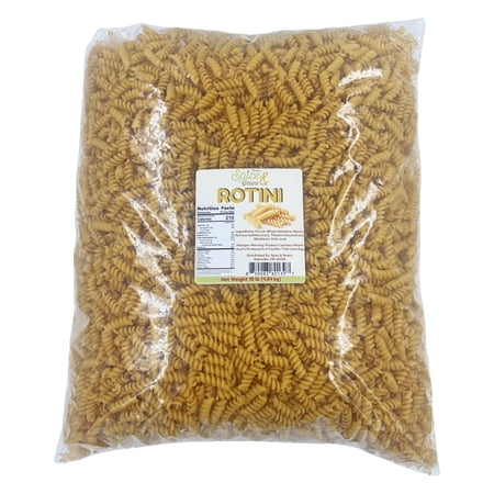 Rotini Pasta Noodles - 100% Durum Semolina Flour - by Dasher's Spice & Beans - 10 lb.