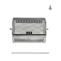 Rotisserie Basket Grill Accessories, Stainless Steel Rotisserie Baskets for Napoleon Outdoor Grill, Universal Fits for Kabobs French Fries Veggies Fits