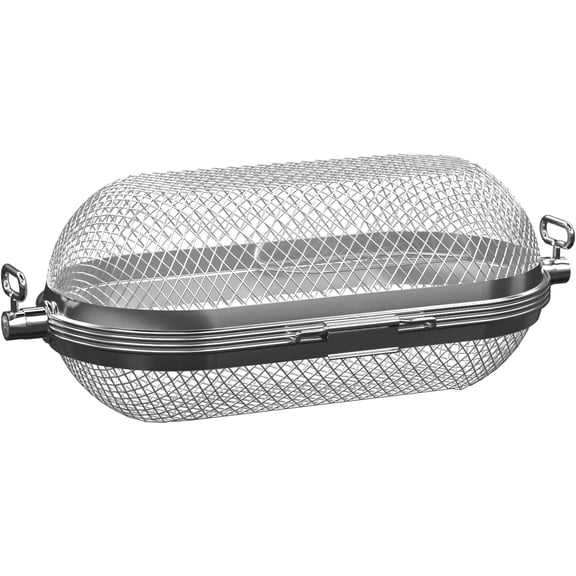 Rotisserie Basket Grill Accessories, Stainless Steel Rotisserie Baskets for Napoleon Outdoor Grill, Universal Fits for Kabobs French Fries Veggies Fits