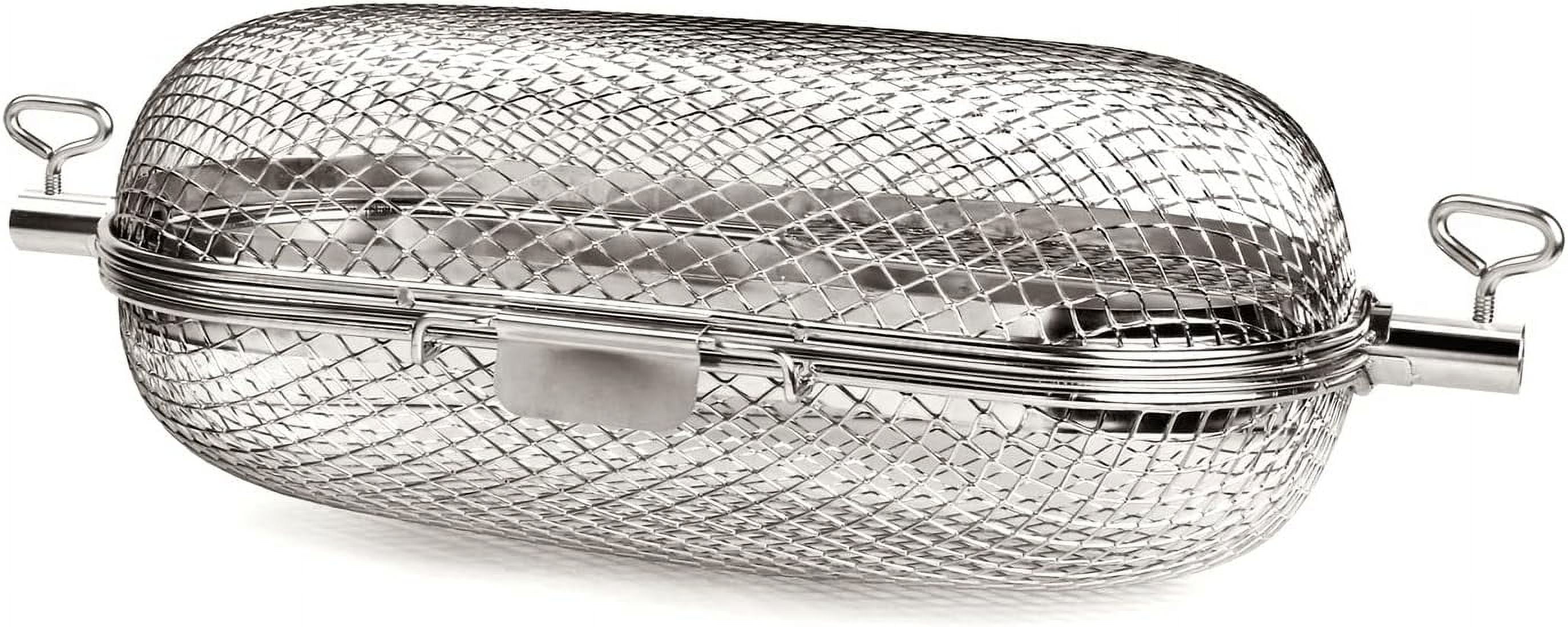 Stainless Steel Universal Rotisserie Basket Grill Accessory