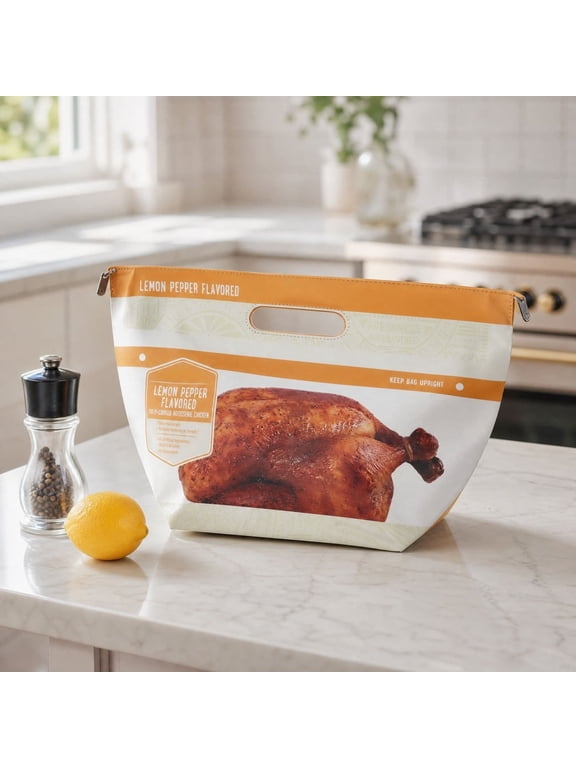 Rotisserie Chicken Print Tote Bag, Large Capacity Zipper Shoulder Handbag, Fun Graphic Carry Bag for Picnic, Party, Daily Commute, Shopping and Outdoor Gathering