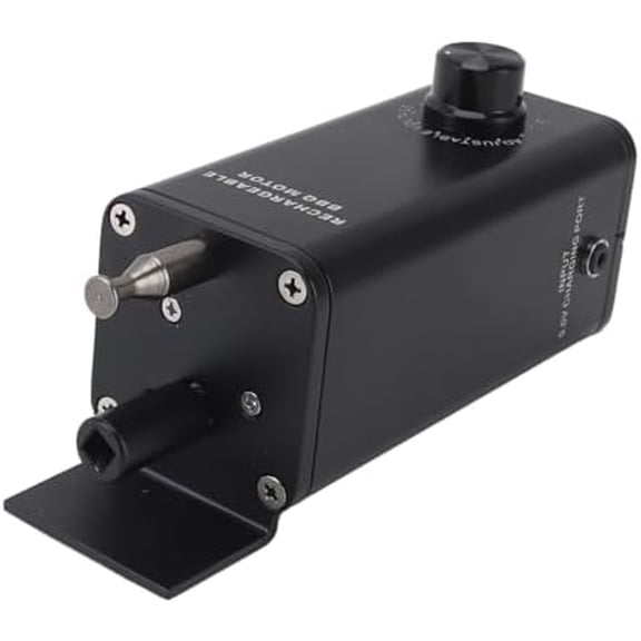 Rotisserie Motor, 10W 3 to 12V Aluminum Alloy Adjustable Speed Heavy Duty Rotisserie Motor, Rechargeable DC Electric Grill Motor Replacement for Universal Grills, Built in Battery$$Garden &