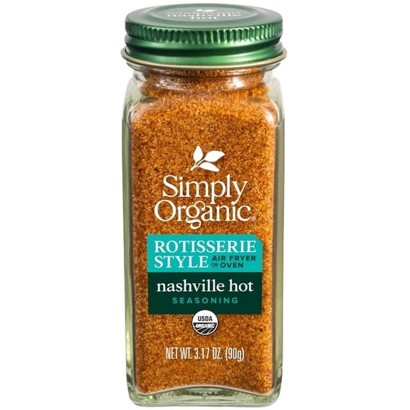 Simply Organic Nashville Hot Rotisserie Style Seasoning, 3.17 oz