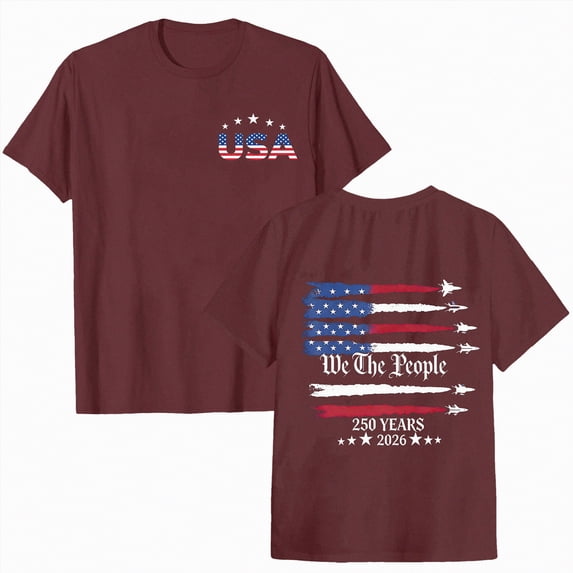 Rotm 250 Anniversary Usa Shirt Women 250 Years America Anniversary 250th Independence Day Freedom Womens T-Shirt Wine,S
