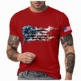 thumbnail image 1 of Rotm 250th Anniversary Usa Shirt American Flag Shirts for Men USA 4th of July T-Shirt Memorial Day Patriotic Tee Tops Red,XL, 1 of 7
