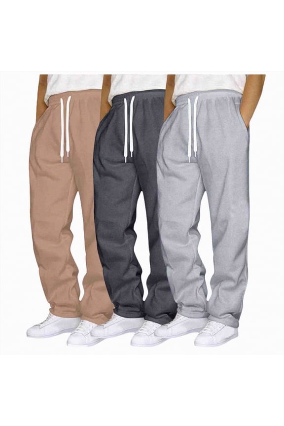 3 Pack Men Sweat Pants Men's Casual Pants Lightweight Quick Dry Hiking Running Workout Outdoor Sports Sweat Pants