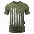 thumbnail image 1 of Rotm 4th Of July Independence Day Graphic Short Sleeve Crew Neck T Shirt Freedom Print Casual Comfort Tee for Men Red,L, 1 of 1