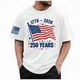 thumbnail image 1 of Rotm 4th Of July Shirts Men's Independence Day Graphic T-Shirts Summer Sun Printed 2026 Casual Short Sleeve Shirt White,L, 1 of 5