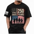 thumbnail image 1 of Rotm American Independence Day 4th of July Shirt Men USA Patriotic American Flag T-Shirts Independence Day Outfits T Shirts Vintage Graphic Tees Black,L, 1 of 5