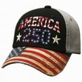 thumbnail image 1 of Rotm Baseball Cap Women & Men Embroidery American-Flag Baseball Cap - Fashion Washed Cotton Letter USA-Hat for Unisex Black,One Size, 1 of 4