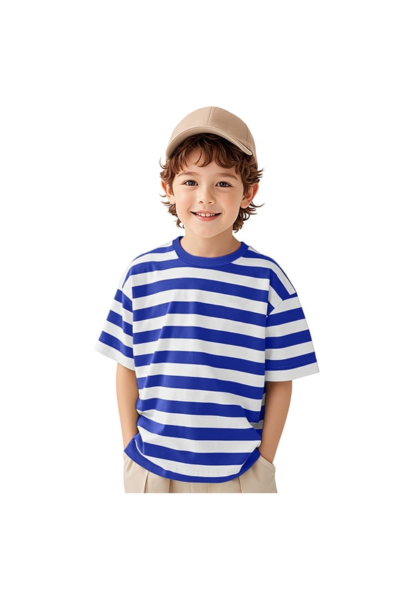 Boys Kid Tough Tee with Short Sleeves Blue,5-6 Years