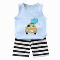 thumbnail image 1 of Rotm Boys Sleeveless Short Set Boys Summer Clothes 2 Piece Sleeveless Tank Tops Workout Casual Shorts Set Summer Outfits for Teen Tween Boys Light Blue,18-24 Months, 1 of 7