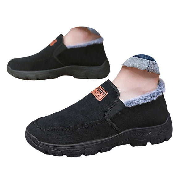 Rotm Casual Loafers for Men Casual Fashion Slip on Shoes Dress Business Sneakers Mesh Work Comfortable Lightweight Soft Sole Black,7.5