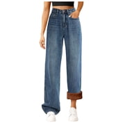 Winnie - Thermische jeans dubbel geweven - Zwart