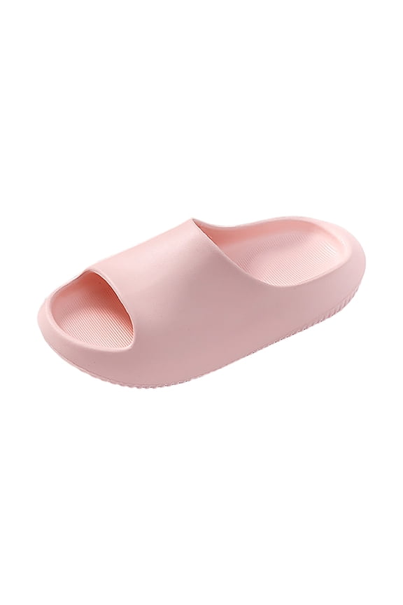 Girls Beach Sandals Kids Cloud Slides Boys Girls Shower Slippers Slip on Slide Sandals Non-slip Summer Beach Pool Shoes Pink,12