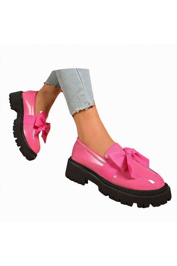 Loafers for Women Business Casual Shoes Comfortable & Lightweight Penny Loafers Slip On Work Flats Women's Shoes Casual Hot Pink,Size 9