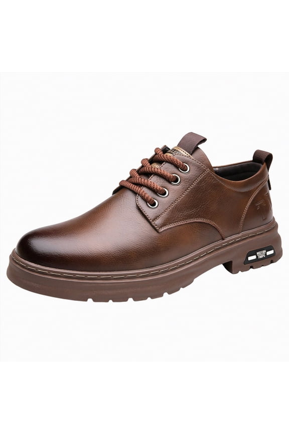 Men'S Oxfords Men's Classic Leather Dress Shoes Comfort Oxfords Business Formal Lace Up Shoes Brown,8