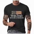 thumbnail image 1 of Rotm Mens Patriotic T-Shirts Independence Day T Shirt Adult Short Sleeve Crew T-Shirt for Crafting Black,XL, 1 of 7