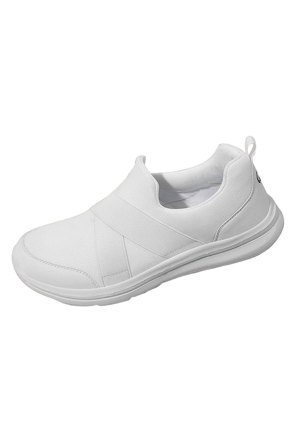 Mens Slip On Dress Shoes Men's Arch Support Casual Slip-on Shoes Loafers for Men Non Slip Comfortable Boat Shoes White,7.5