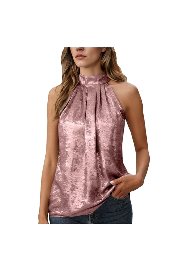 Party Tops Women Vest Women Dressy Sleeveless Sparkly Clothes For Women Bling Party Tops Pink,XL