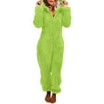 thumbnail image 1 of Rotm Pijamas Enterizas Para Mujer Trendy Fashion Ladies One-Piece Jumpsuit Animal Hoodie Long Sleeve Sleepwear Comfortable Pajamas For Women Green,L, 1 of 5
