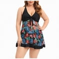 thumbnail image 1 of Rotm Plus Size Swimsuit Plus Size One Piece Swimsuits for Women Tummy Control Bathing Suits Full Coverage Swimwear Black,3XL, 1 of 5