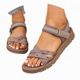 thumbnail image 1 of Rotm Sexy Shoes for Women Women's Platform Wedge Heel Sandals - Open-Toe Adjustable Elastic Strappy, Comfortable Insole Khaki,6, 1 of 6