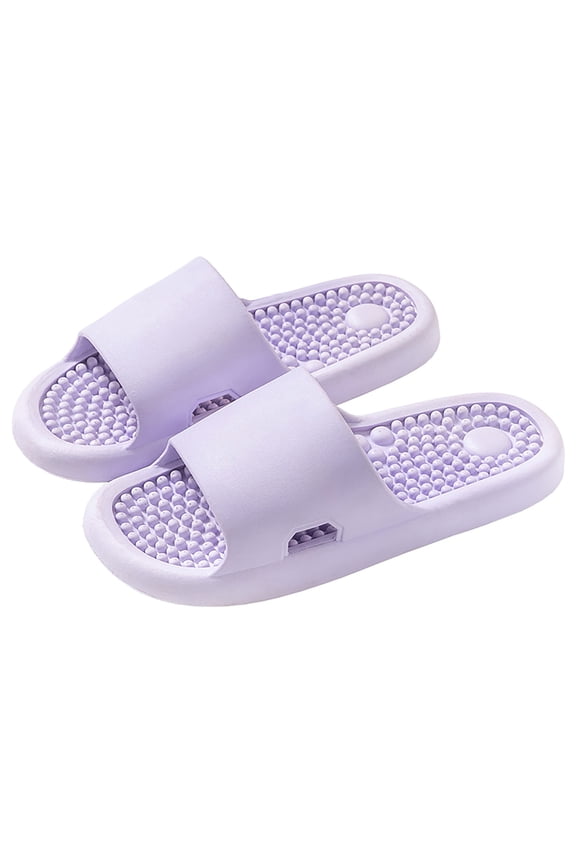 Shower Shoes Shower Shoes for Womens Mens Massage Pool Slides with Arch Support Quick Drying Beach Sandals Bathroom Indoor House Slippers Purple,6.5