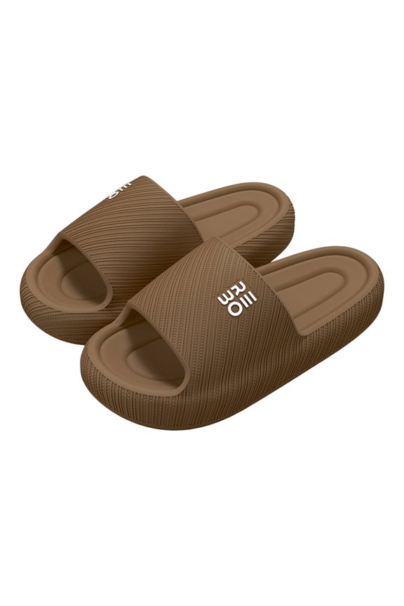 Shower Slippers Massage Slippers for Women Men Plantar Fasciitis Pain Relief Bath Slides Sandals Coffee,7.5