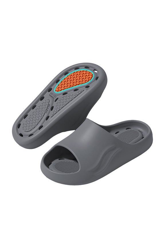 Shower Slippers Slippers Women Men Sandals Open Toe Shower Shoes Summer House Slippers for Bath Plantar Fasciitis Slides Grey,8