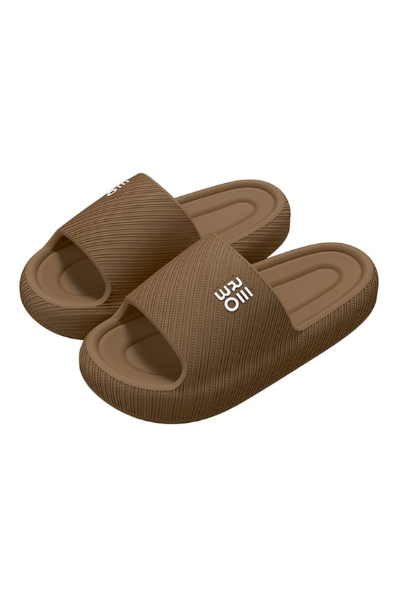 Slides for Women Massage Slippers for Women Men Plantar Fasciitis Pain Relief Bath Slides Sandals Coffee,9.5