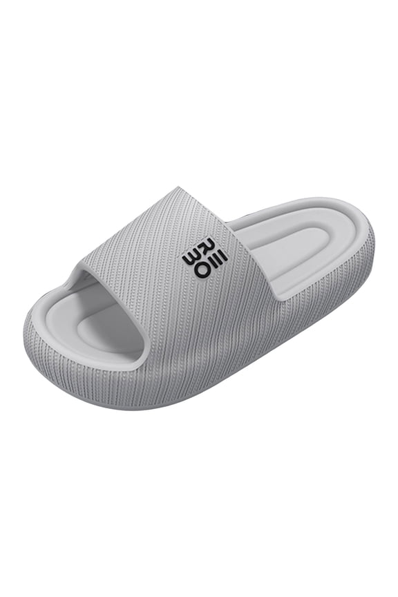 Slippers for Men Massage Slippers for Women Men Plantar Fasciitis Pain Relief Bath Slides Sandals Grey,8.5