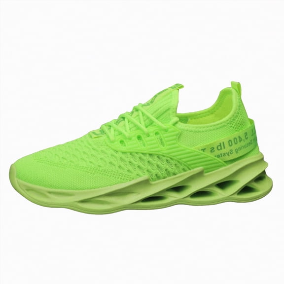 Rotm Sneakers Men Men's Non Slip Running Shoes Ultra Light Breathable Casual Walking Shoes Fashion Sneakers Mesh Workout Sports Shoes Green,Size 7