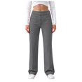 thumbnail image 1 of Rotm Stretchy Work Pants for Women Yoga Pants Women High Waist Stretch Casual Soft Straight Leg Bottoms Grey,L, 1 of 6