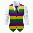 thumbnail image 1 of Rotm Suit Vest for Men Men's Suit Vest Business Formal Waistcoat Vest with 2 Pockets for Wedding Party Vest 3D Print Outerwear Fashion Print Purple,M, 1 of 4
