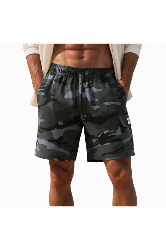 Swim Shorts Men Men's Swim Shorts Swimming Trunks for Men Beach Shorts Mesh Liner Dark Gray,3XL