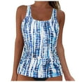 thumbnail image 1 of Rotm Swim Tops Women Swim Tank Tops for Women Tummy Control Solid Color Swim Shirts Summer Beach Swimming Tops for Women Blue,XL, 1 of 7