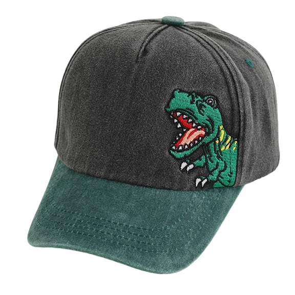 Rotm Toddler Baseball Washed Low Profile Cotton Kids Baseball Cap for Boys Girls Black,3-8 Years