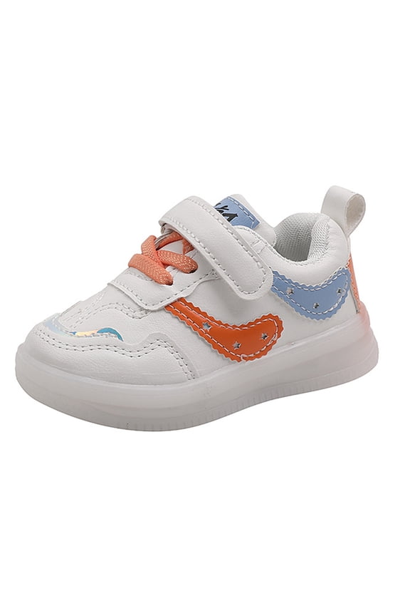 Toddler Girl Sneakers Toddler Girls Light-Up Athletic Sneakers Orange,5.5