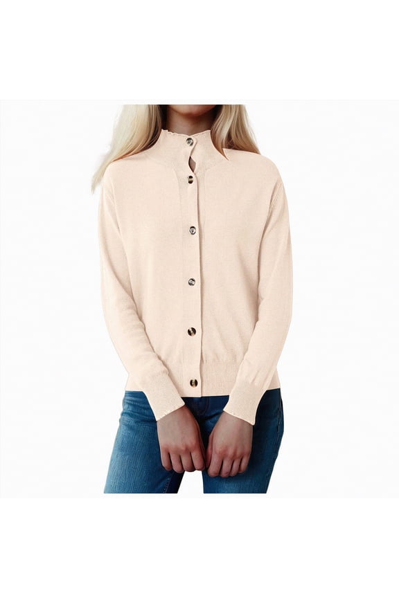 Turtleneck Sweater Women Womens 2025 Winter Fall Solid Turtleneck High Neck Balloon Long Sleeve Sweaters Pullover Outerwear Beige,L