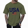 thumbnail image 1 of Rotm Usa Apparel Men's Tshirt 4th of July American Flag Short Sleeve Mens Shirts Retro Summer Vacation Casual Shirts Black,3XL, 1 of 1