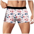 thumbnail image 1 of Rotm Valentines Day Underwear for Men Men's Casual Briefs Breathable Underwear With Print For Valentine's Day Comfortable Elastic Waistband Soft Fabric Daily Wear Multicolour,XL, 1 of 5