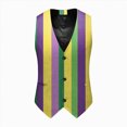 thumbnail image 1 of Rotm Waistcoat for Men Mens Suit Vest Paisley Floral Victorian Vests Gothic Steampunk Formal Waistcoat Tuxedo Vests with Notched Lapels Light Green,XL, 1 of 7